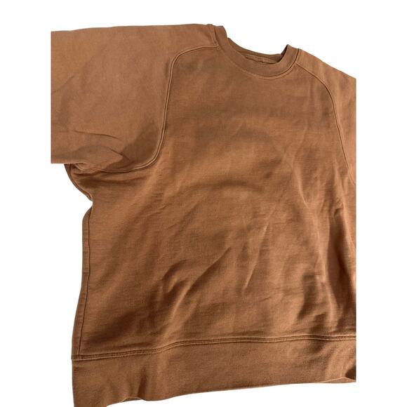 Girlfriend Collective Sweatshirt size Medium Brown Crewneck Organic Cotton - Picture 3 of 5